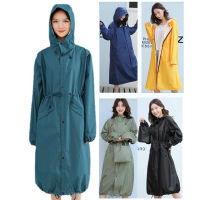 Hooded เสื้อกันฝนผู้หญิงกันน้ำยาว Rain Ponchos เสื้อแจ็คเก็ตหญิง Chubasquaros Mujer ขนาดใหญ่ L XL สีดำ Navy