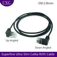 Superfine Ultra Slim Cat6a Ethernet Cable RJ45 Up Down Angle UTP Network Cable Patch Cord Cat6a Lan Cables 0.25m 0.5m 1m