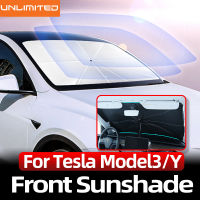 Car Sunshade Front Window For Tesla Model 3 Model Y Sun Shade Titanium Silve rumbrella Windshield Trim Decorative Accessories