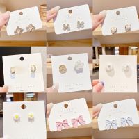 【DT】hot！ Exquisite Imitation Stud Earrings Womens Colorful Bow Tie Bridal Wedding Jewelry Gifts