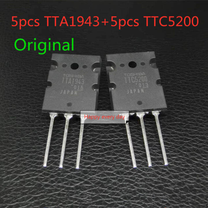10pcs TTA1943 TTC5200 original TO-3PL A1943 C5200 15A 230V 150W silicon