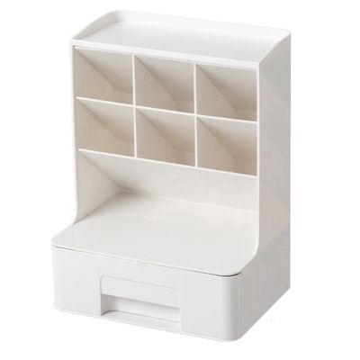 1 PCS Inclined Stationery Storage Box Desk Shelf Integrated Design Multi-Capacity with Drawers