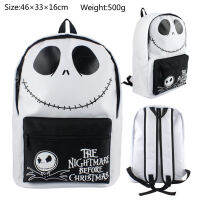 The Nightmare Before Christmas Jack เป้สะพายหลังการ์ตูนสำหรับผู้ชายผู้หญิง,แฟชั่นใหม่กระเป๋านักเรียนสะพายหลังตุ๊กตาการ์ตูนภาพยนตร์ตัวละครกระเป๋านักเรียนเป้สะพายหลัง0000