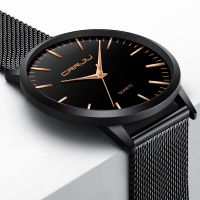 CRRJU Ultra thin Fashion Male Wristwatch Top Brand Luxury Business Watches Waterproof Scratch-resistant Men Watch Clock Relogio