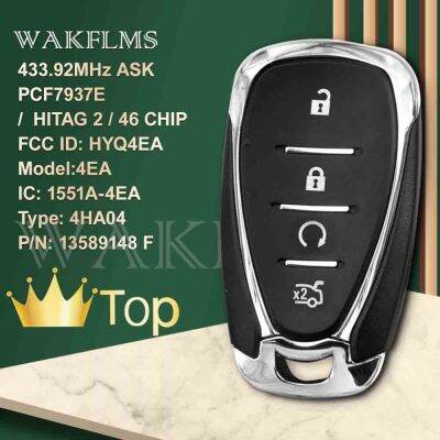 For Chevrolet Holden Smart Car Key 433.92MHz 7937E Model:4EA FCC ID: HYQ4EA IC: 1551A-4EA Type: 4HA04 P/N: 13589148 F