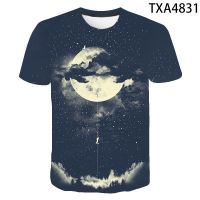 The starry sky T-shirt 3D digital print short sleeve mens summer fashion shirt breathable top