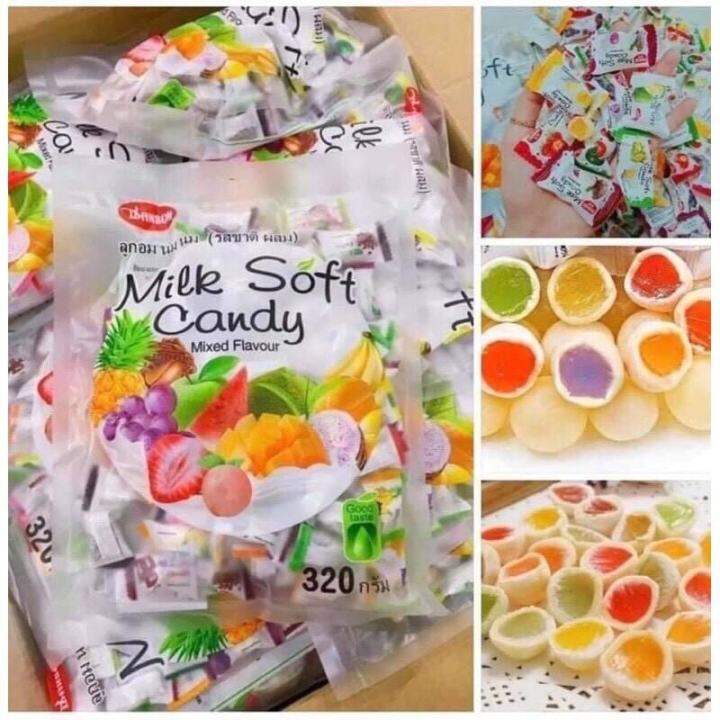 KẸO DẺO TRÁI CÂY MILK SOFT CANDY YOYO 320G THÁI LAN Mèo Ăn Vặt