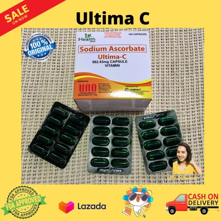 Ultima C 30 Capsules Alkaline Vitamin C Sodium Ascorbate Multivitimins,Pampataba, Safe and