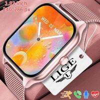 ☄ LIGE 2023 Мужские умные часы Woman 183 дюйма AMOLED экран с полным тачскрином фитнес трекер Bluetooth Звоните Умные часы Woman Умные часы