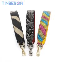 TINBERON 58CM Bag Straps Leather Women Handbag Handle Short Bags Strap Replaceable Fashion Serpent Leopard Wide Shoulder Strap