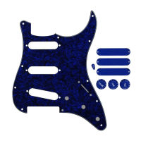 ชุดหมัดของพู Pickguard กีตาร์11หลุมปิดขดลวดเดี่ยวครอบคลุมลูกบิดเคล็ดลับสวิทช์