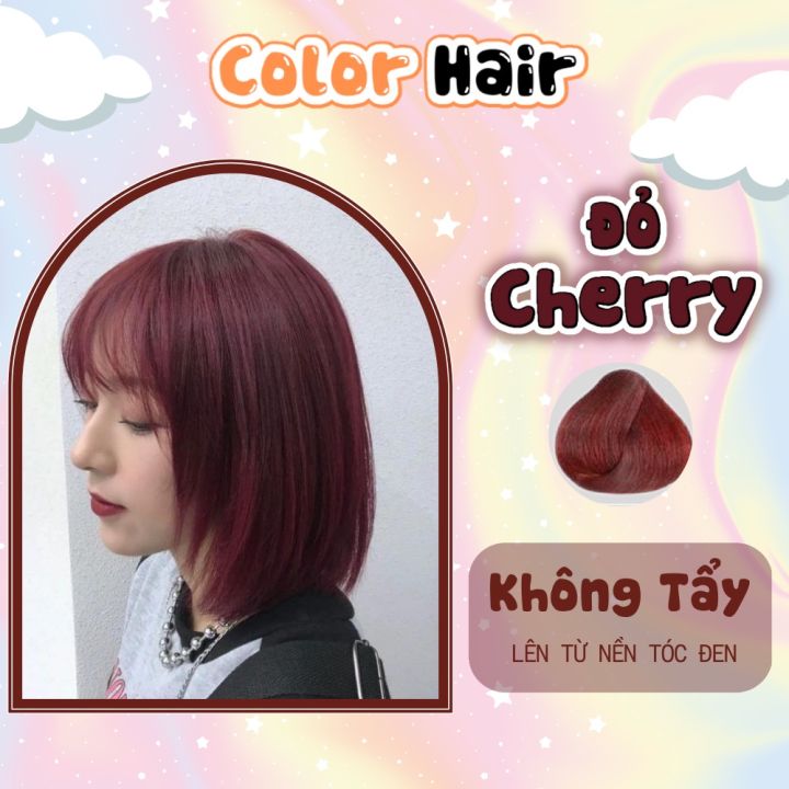 Hãy thử sức với màu đỏ Cherry, một sắc đỏ đậm đà, sôi động và quyến rũ khi được nhuộm trên mái tóc của bạn. Cho phong cách táo bạo và nổi bật cho suy nghĩ và cảm xúc của bạn.