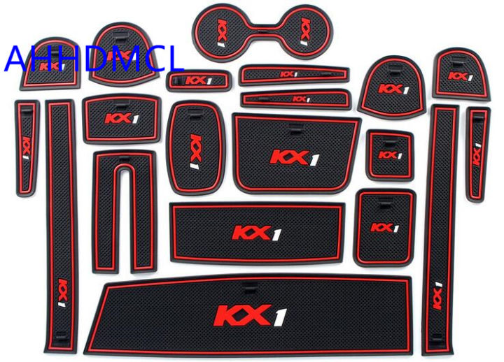 รถ-anti-dirty-pad-ประตู-groove-gate-slot-ถ้วย-armrest-storage-pad-anti-slip-mat-สำหรับ-kia-kx1