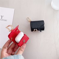 กระเป๋าใส่หูฟังหนังอเนกประสงค์สำหรับ Airpod Pro 2/Airpod Pro/ AirPod 3เคสพร้อมเคสหูฟัง Keychian สำหรับ Airpods 2เคสหรู