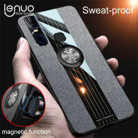 Lenuo เคสโทรศัพท์สำหรับ VIVO Y01 V15 V11i V19,Y15s Y15a Y15c เคสหรูหราพร้อมห่วงขายึดฝาหลังหนัง TPU แบบนิ่ม