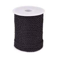 【YD】 5mm 3-Ply Twisted Cord Rope Polyester Cords Binding Trim Thread String Curtain Tieback 30m/Roll