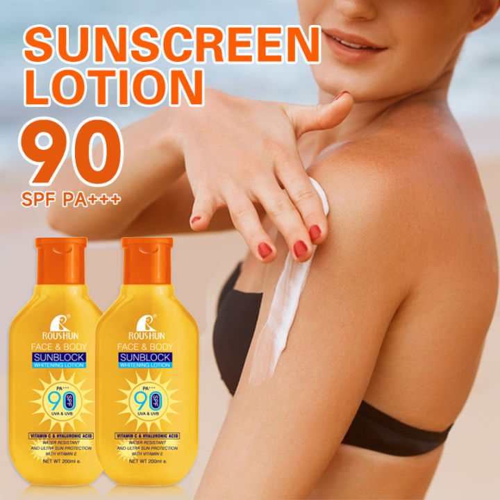 200ml Whitening Sunscreen Spf 90 Pa Sunscreen Face And Body Lotion