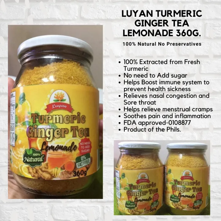 LUYAN TURMERIC GINGER TEA LEMONADE 360G. Lazada PH