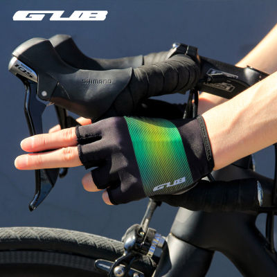 GUB ถุงมือขี่จักรยานครึ่งนิ้ว PU Anti Slip Lycra Breathable Anti Sweat MTB Road Bike ถุงมือผู้ชายผู้หญิงถุงมือกีฬา