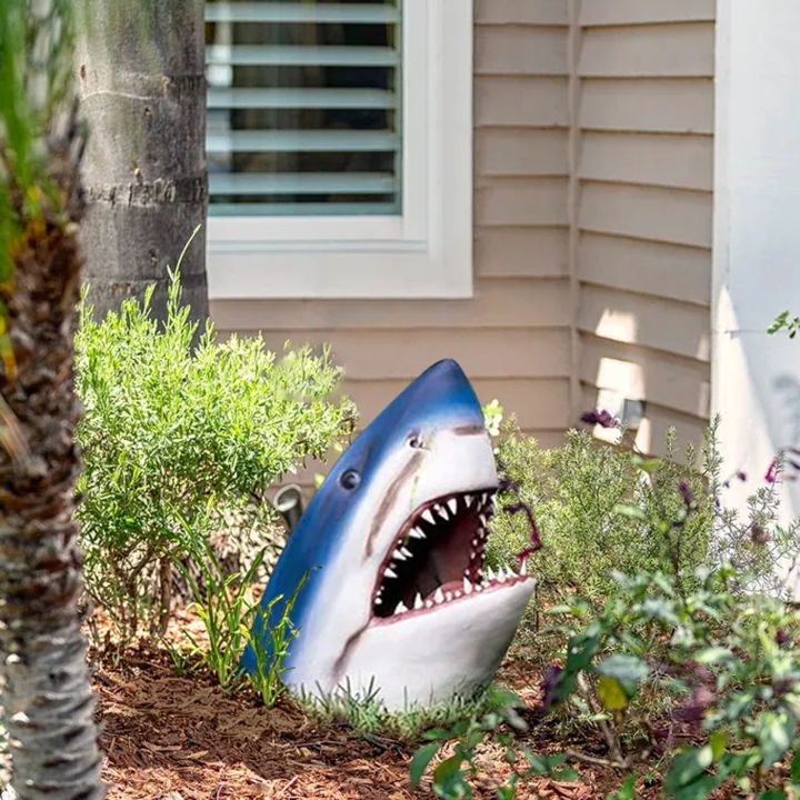 garden-decoration-ornament-garden-sculpture-garden-sculpture-garden-decor-shark-garden-decor