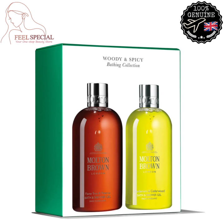 MOLTON BROWN Woody and Spicy Bathing Collection Flame Tree & Pimento