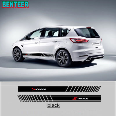 2pcslot Car Side Decal Stripes Stickers Flag Graphi For Ford Smax S-max Car Accessories