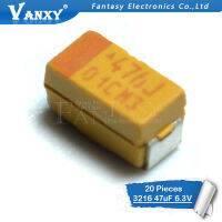 20ชิ้น A 3216 47ยูเอฟ6.3โวลต์476C SMD ความยาวคลื่นตัวเก็บประจุ