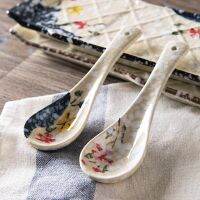 ❖✤ 1pc Japanese-style Ceramic Spoon Rice Spoon Kitchen Tableware Soup Spoon