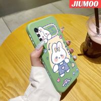 JIUMOO เคสสำหรับ Vivo X50 Pro 5G เคสโทรศัพท์ดีไซน์ใหม่บางสวยงามบางลายการ์ตูนกระต่ายน่ารักเคสป้องกันขอบสี่เหลี่ยมเคสนิ่มเคสปลอกซิลิโคนกันกระแทก