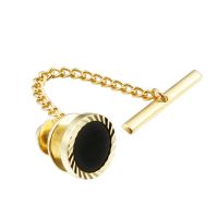 〖Maximus metals〗 HAWSON Men 39; S Tie Tack Gold Color Tie Tack Clutch Back Fashion Tie Tack Pin With Chain For Men Tie Pin Gift For Men Crystal Tie