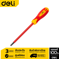 Deli ไขควงแบนหุ้มฉนวนขนาด 6.5*150 EDL5161501-01