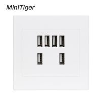 Minitiger 110-250V เต้าเสียบไฟ3/2/4/6พอร์ท USB อัจฉริยะพอร์ตแสดงผลสำหรับ Pengisian Ponsel 5V 1.0-3.5A เอาท์พุตแผงพลาสติก