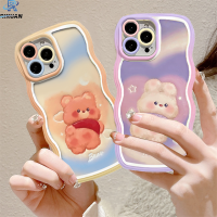 เคส Rixuan OPPO A38 A58 A78 F5 A37 F7 Reno 8T 4G A17K A17 A77S A57 A16 A16K A7 A12 A95 A96 A76 A54 A9 A16 A3s A31 A5s A52 A15 5F A15s Reno ที่ครอบโทรศัพท์รูปกระต่ายรูปการ์ตูนน่ารักรูปหมีขอบลอน F11