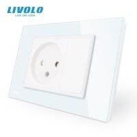 Livolo อิสราเอลเซ็นเซอร์เต้าเสียบไฟสีขาว/ดำคริสตัลหน้าจอโทรศัพท์ Ac 110 ~ 250V 16a ผนังพลังงานอิสราเอลซ็อกเก็ต Vl-c9c1il-12