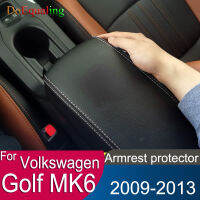 สำหรับโฟล์คสวาเกน VW g olf 6 Mk6ที่เท้าแขนรถคอนโซลปกเบาะสนับสนุนกล่องด้านบนเคลือบซับเสื่อกรณีรถสไตล์2009-2012 2013.