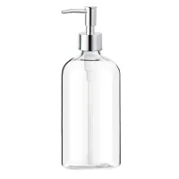 Soap Dispenser Clear Glass Soap Dispenser with Pump 16 Oz Refillable Liquid Hand Soap Dispenser for Bathroom Kitchen