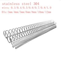 2 5pc 0.3mm 0.4mm 0.5mm 0.6mm 0.8mm 1.0mm 304 Stainless Steel Long Spring Y type Compression Spring OD 3 12mm Length 300mm