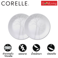 Corelle Frost จานอาหาร จานแก้ว ขนาด 8.5 นิ้ว (21 cm.) จำนวน 2 ชิ้น [C-03-108-FT-2]