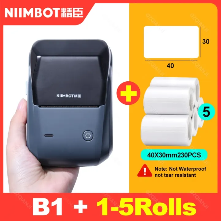 niimbot-เครื่องพิมพ์สติ๊กเกอร์บาร์โค้ด-b1เครื่องพิมพ์บลูทูธพร้อมกาวฉลากบาร์โค้ดอุณหภูมิม้วนกระดาษสำหรับ-b21ติดป้ายเสื้อผ้า