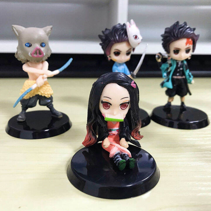 6ชิ้นปีศาจฆ่ารูปการกระทำของสะสมปีศาจฆ่ารุ่นพีวีซี-t-anjirou-nezuko-zenitsu-inosuke-รุ่นปีศาจฆ่ารูปการกระทำ