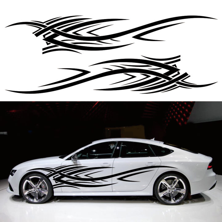 2pcs-personalized-creative-fire-flame-car-styling-stickers-auto-vinyl-decal-both-side-body-automobiles-car-parts-accessories