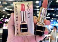 Neecara long lasting lipstick n977ลิปสติกแท่งดำขอบทองสุดคลาสสิค จากแบรนด์นีคาร่า สีแน่น เนื้อเนียน ออกงานไหนก็ดูดี