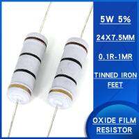 10Pcs 5W โลหะออกไซด์5% ฟิล์มความต้านทาน0.1r-1mr Ohm Watts5 Precision5ข้อกำหนดต่างๆมี Resistenc