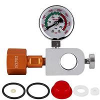 CO2 Refilling Adapter + 3500Psi Pressure Gauge for Filling Soda,Art Pink Soda Cylinder