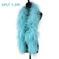 6Ply Fluffy ย้อมนกกระจอกเทศ Feathers Boa ริบบิ้น 1/1. 3/2/3 เมตรงานแต่งงานเสื้อผ้าชุดผ้าคลุมไหล่ตกแต่งเย็บหัตถกรรม Plume-x7d