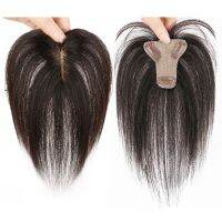 【DT】hot！ Human Hair Toppers Clip In With Air Bangs 7cmx8cm Hairpieces for Loss Volume Cover