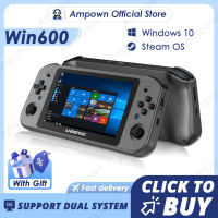 Anbernic Win600เกมคอนโซลมือถือ5.94นิ้วแบบพกพา PC Pocket Mini แล็ปท็อป Win10 Steam OS ระบบ AMD 3050e3020e Steam Deck