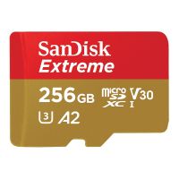 เม็มโมรี่การ์ด::: 256 GB MICRO SD CARD (ไมโครเอสดีการ์ด) SANDISK SDXC EXTREME CLASS 10 (SDSQXA1-256G-GN6MN):::