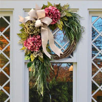 Spring Summer Decoration Fall Winter Festivals Artificial Wreath Front Door Door Hanging