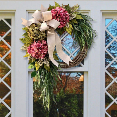 Decoration Spring Summer Home Party Fall Winter Welcome Signs Garland Artificial Wreath Door Hanging